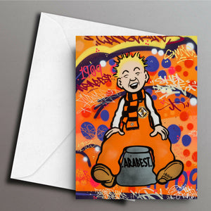 Arab Oor Wullie - Dundee United (Orange) Greeting Card