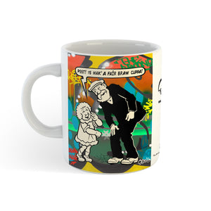 Grandpaw Broon & The Bairn 'Psst! Ye mak' a fair braw cuppa!' Ceramic Mug