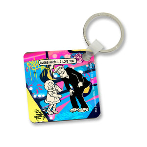 Grandpaw & The Bairn (Guess Whit I Love You) Keyring