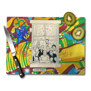 The Broons Make Every Family Happy Glass Chopping Board